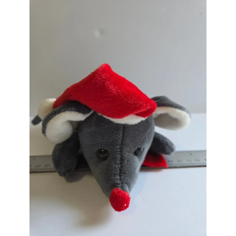 DanDee Collector's Choice Bean Bag Friends Christmas Mouse Plush Santa Hat Scarf